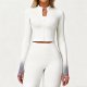 Patterned Zipper Outdoor Running Yoga Jacket