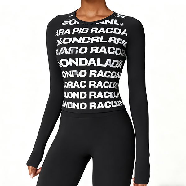 Winter English Text Slim Fit Base Layer Jacket